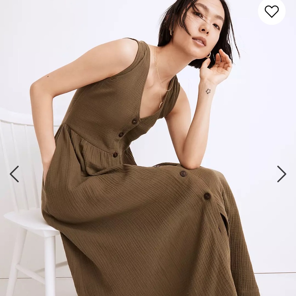 Lightspun button up tank midi dress